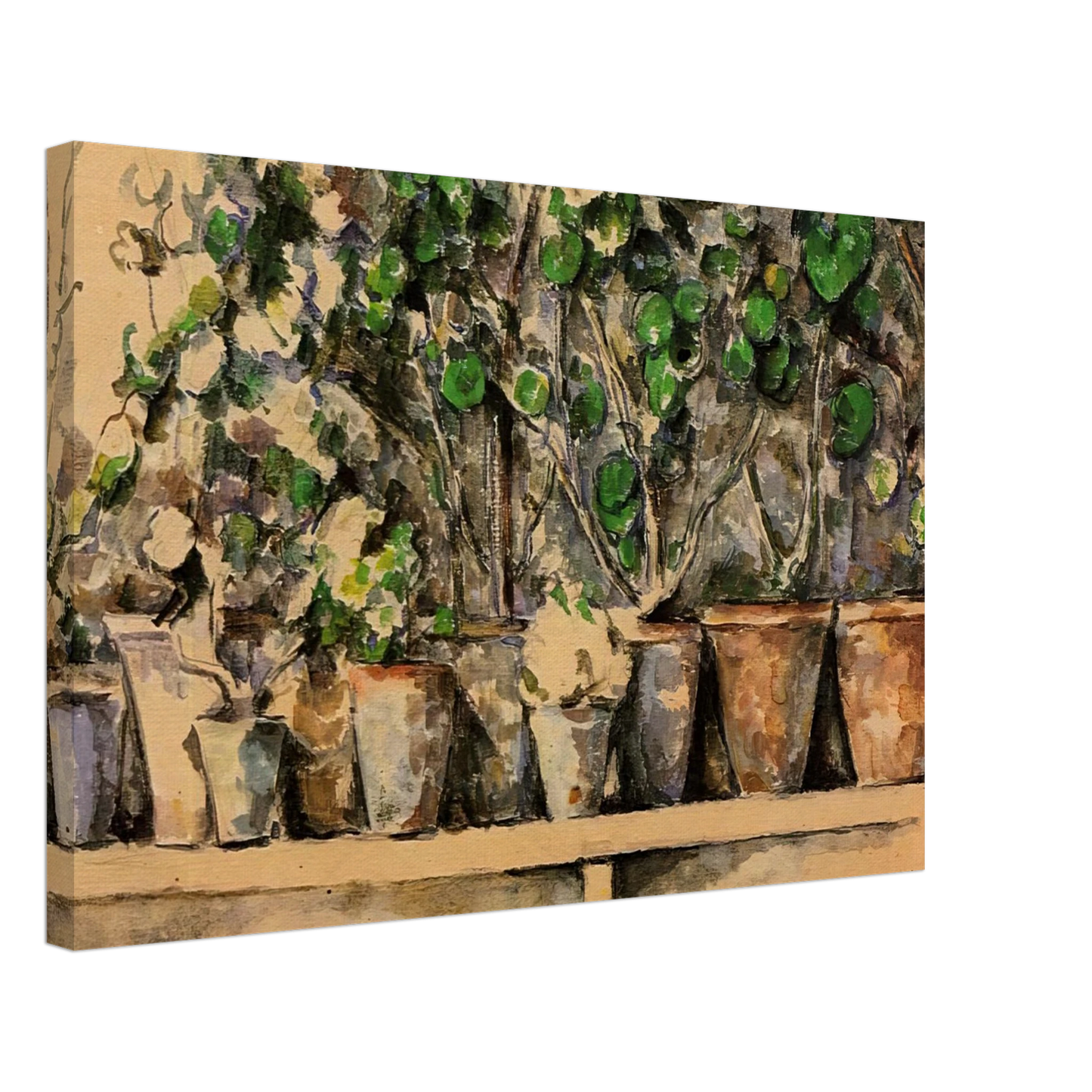 Paul Cezanne - Flower Pots Canvas - 70x100 cm / 28x40 inches-canvas