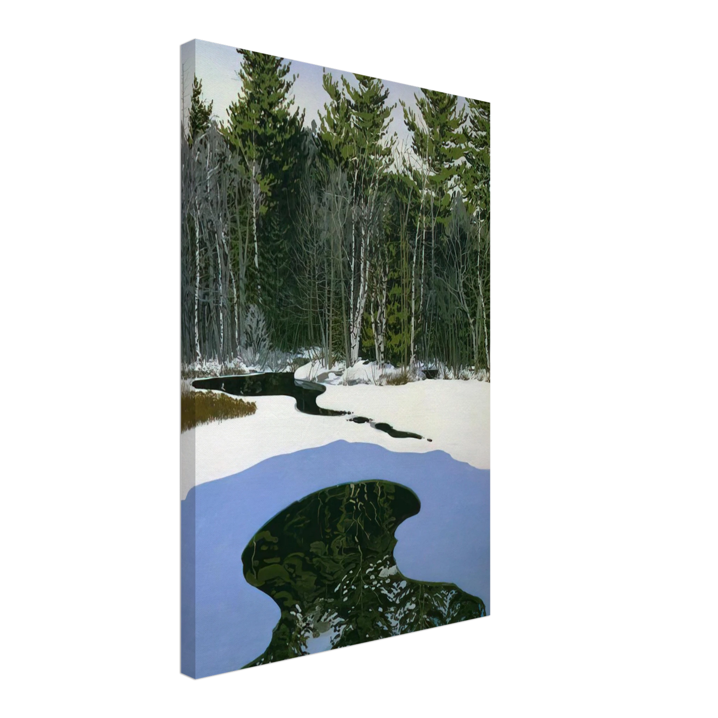 Neil Welliver - Pond Pass - Contemporary Realism Canvas - 70x100 cm / 28x40 inches-canvas