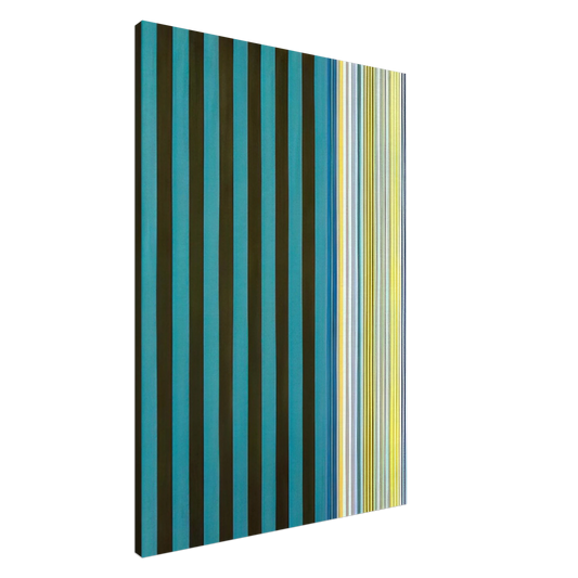 Gene Davis - Green Stripes - 1970 Canvas - 20x30 cm / 8x12 inches-canvas