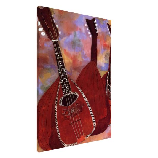 Ben Shahn - THREE LUTES Canvas - 20x30 cm / 8x12 inches-canvas