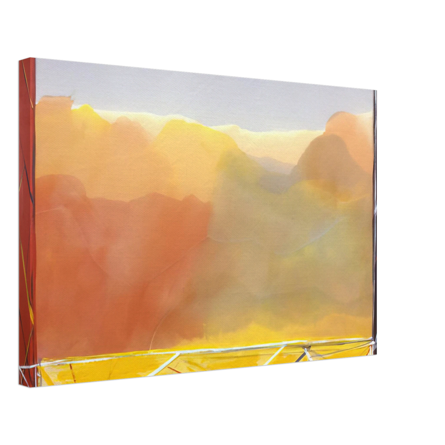 Ronnie Landfield - The Yellow Bridge - 1988 Canvas - 70x100 cm / 28x40 inches-canvas