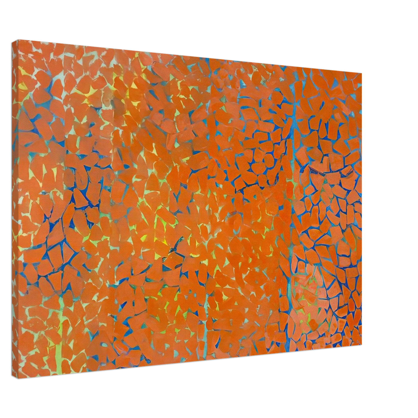 Alma Woodsey Thomas - AUTUMN LEAVES FLUTTERING IN THE BREEZE 1973 Canvas - 20x30 cm / 8x12 inches-canvas