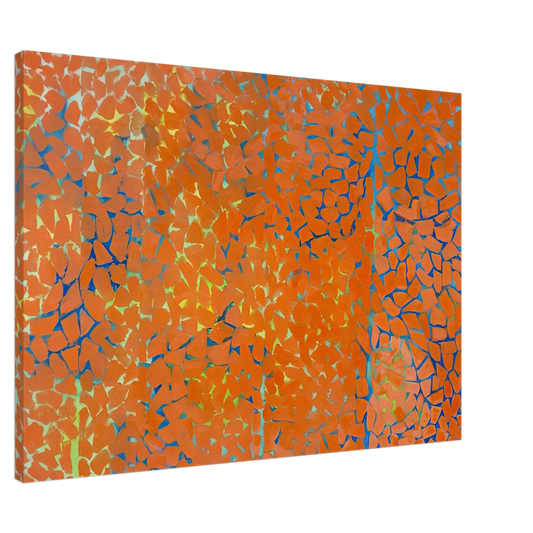 Alma Woodsey Thomas - AUTUMN LEAVES FLUTTERING IN THE BREEZE 1973 Canvas - 20x30 cm / 8x12 inches-canvas