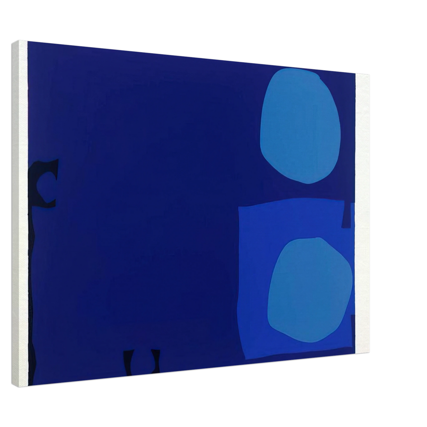 Patrick Heron - Four Blues Two Discs - 1970 Canvas - 20x30 cm / 8x12 inches-canvas