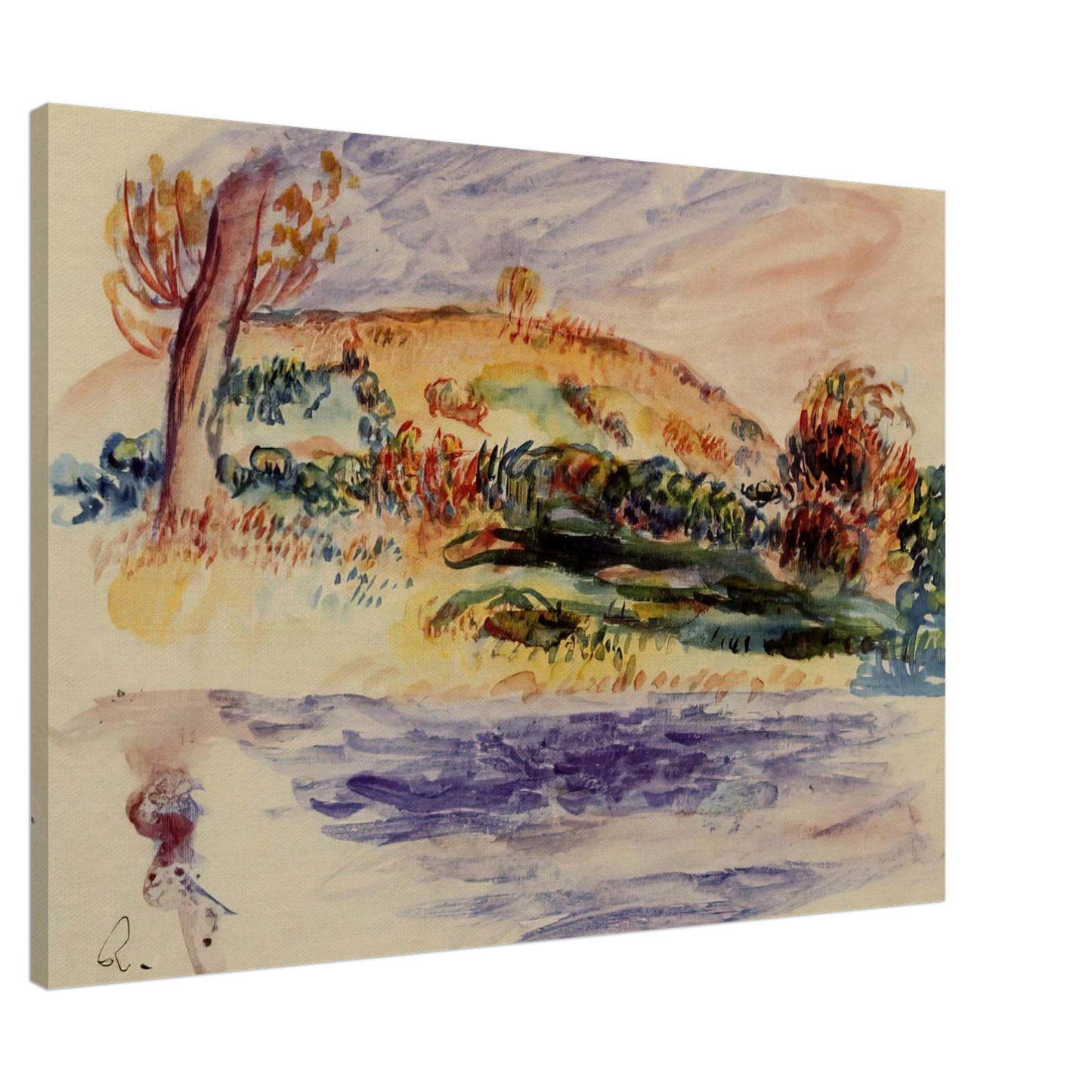 Pierre-Auguste Renoir - Landscape Canvas - 20x30 cm / 8x12 inches-canvas