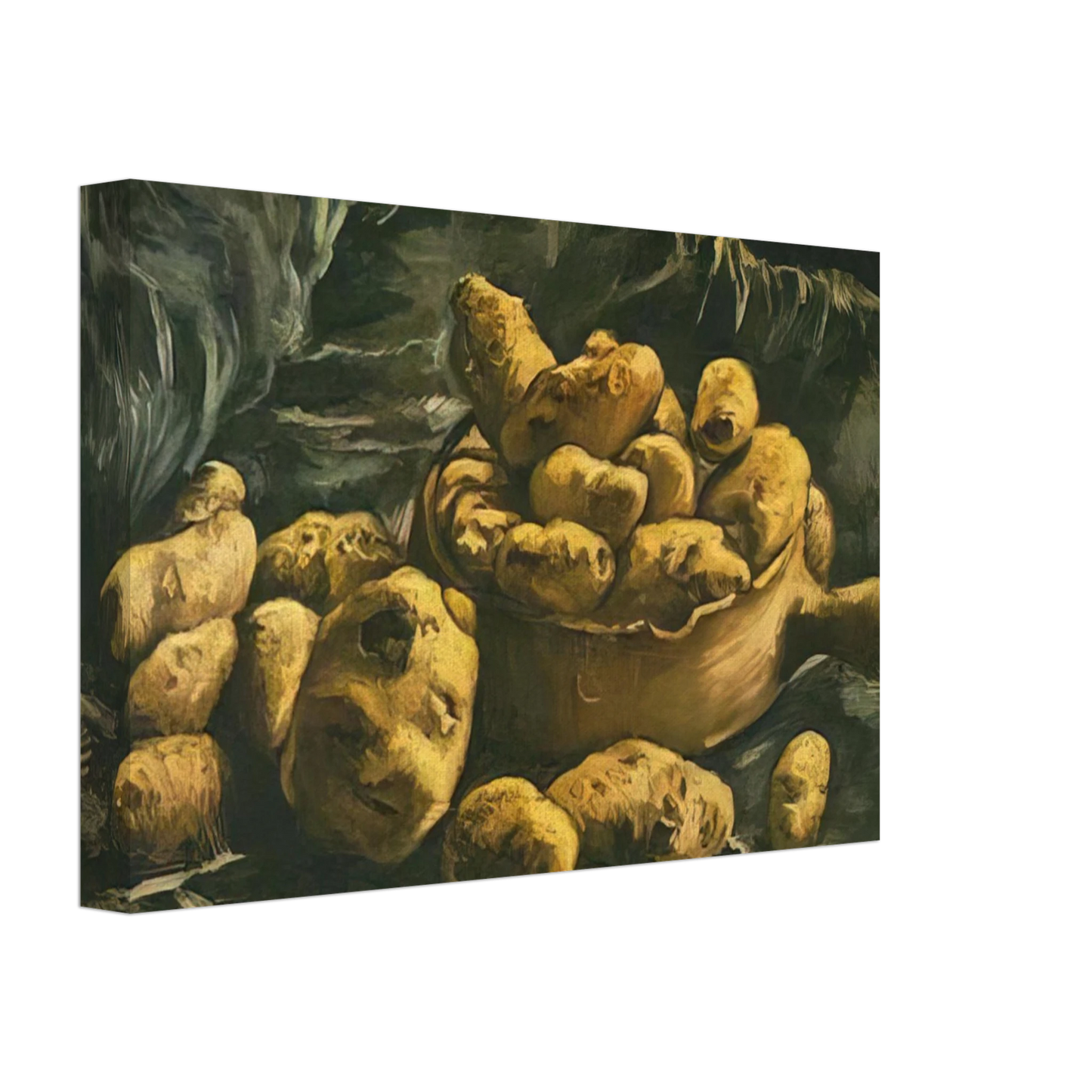 Vincent van Gogh - Still life with an Earthern bowl and potatoes Canvas - 70x100 cm / 28x40 inches-canvas
