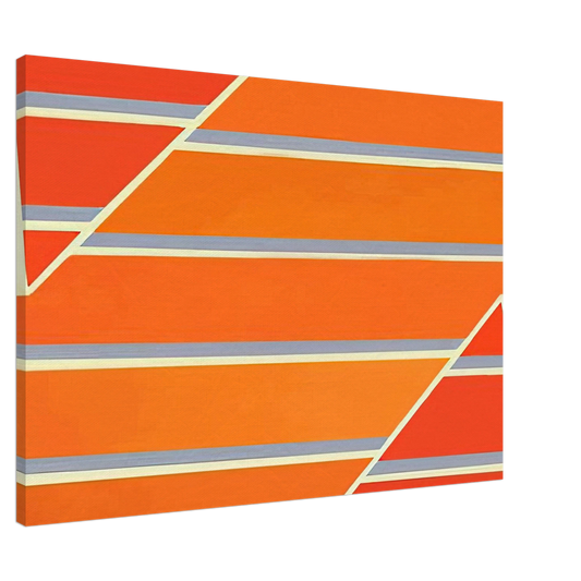 Larry Zox - Orange Time - 1965 Canvas - 20x30 cm / 8x12 inches-canvas