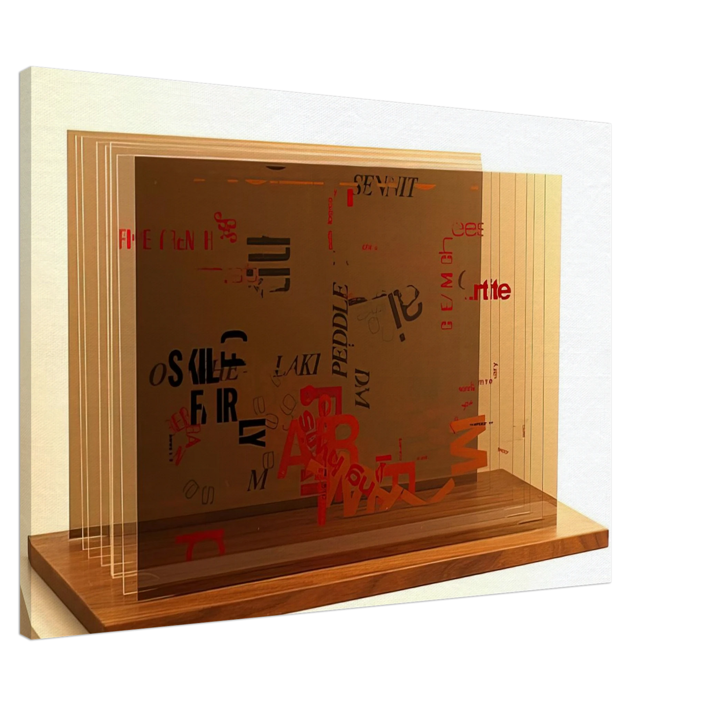 John Cage - Not Wanting To Say Anything About Marcel, II - 1969 Canvas - 20x30 cm / 8x12 inches-canvas