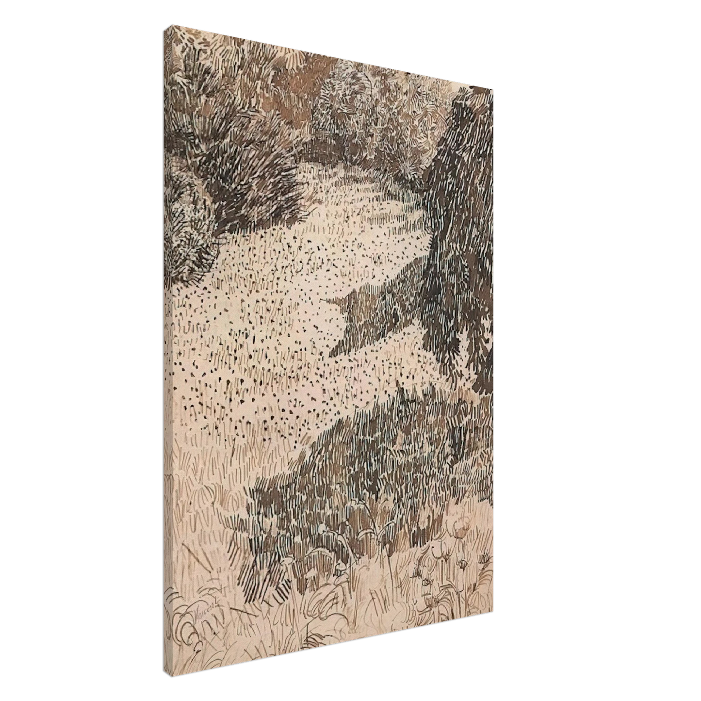 Vincent van Gogh - The Corner of the Park Canvas - 20x30 cm / 8x12 inches-canvas