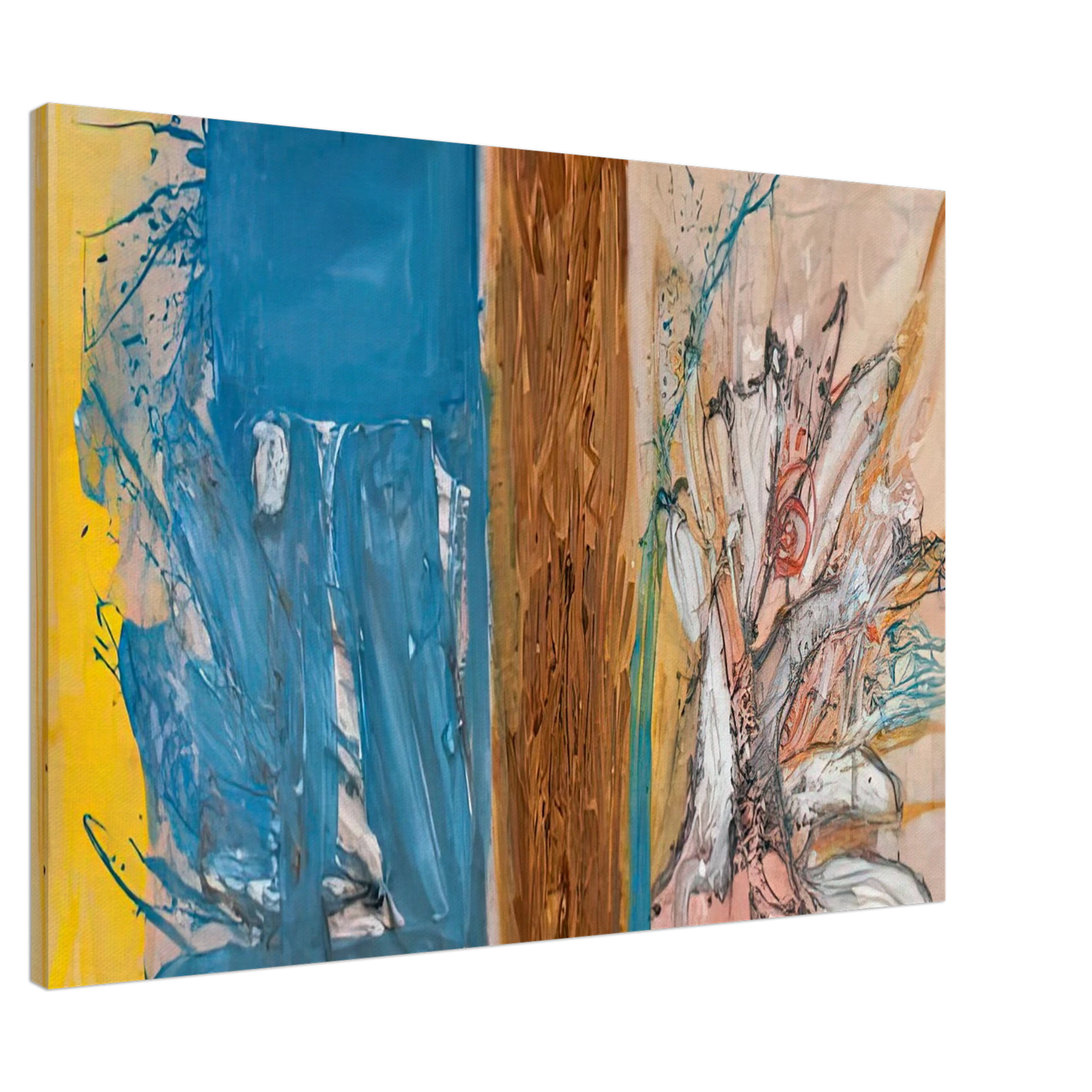 Helen Frankenthaler - The Facade, 1954- Canvas - 20x30 cm / 8x12 inches-canvas