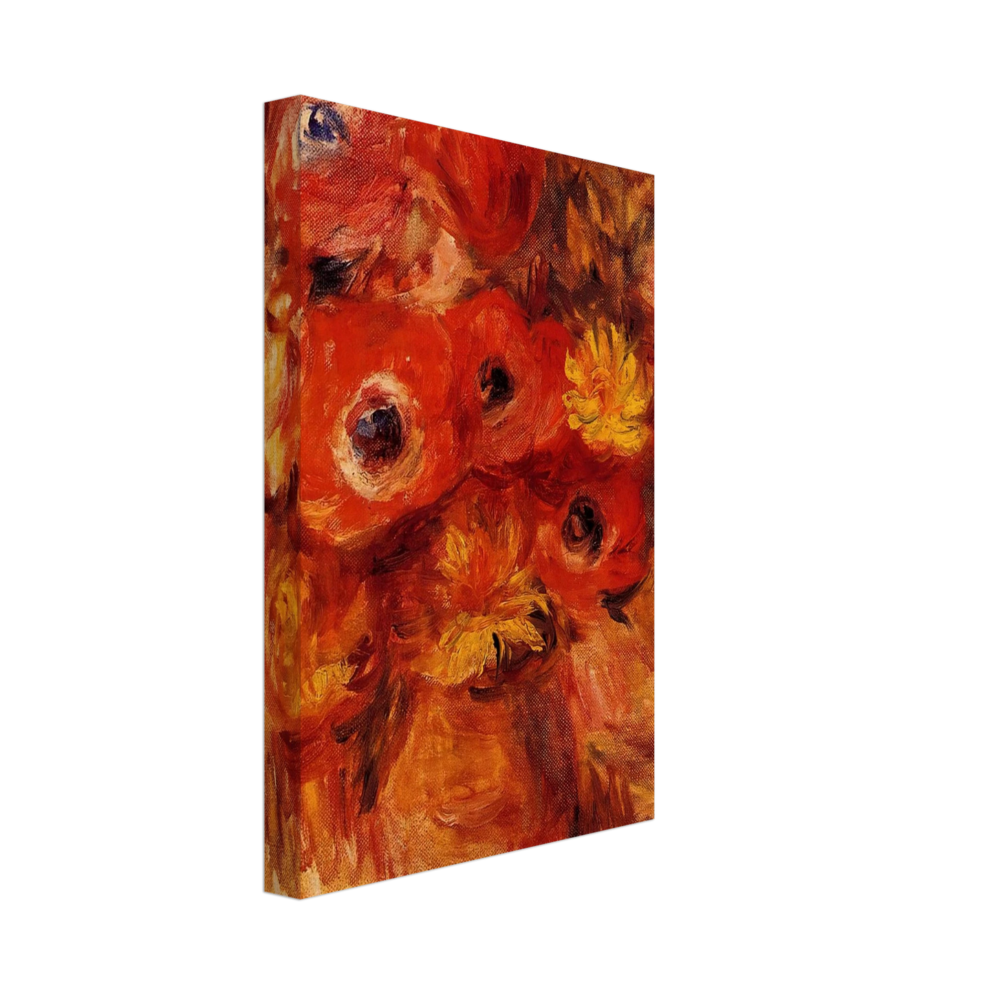 Pierre-Auguste Renoir - Vase of Anemones Canvas - 70x100 cm / 28x40 inches-canvas
