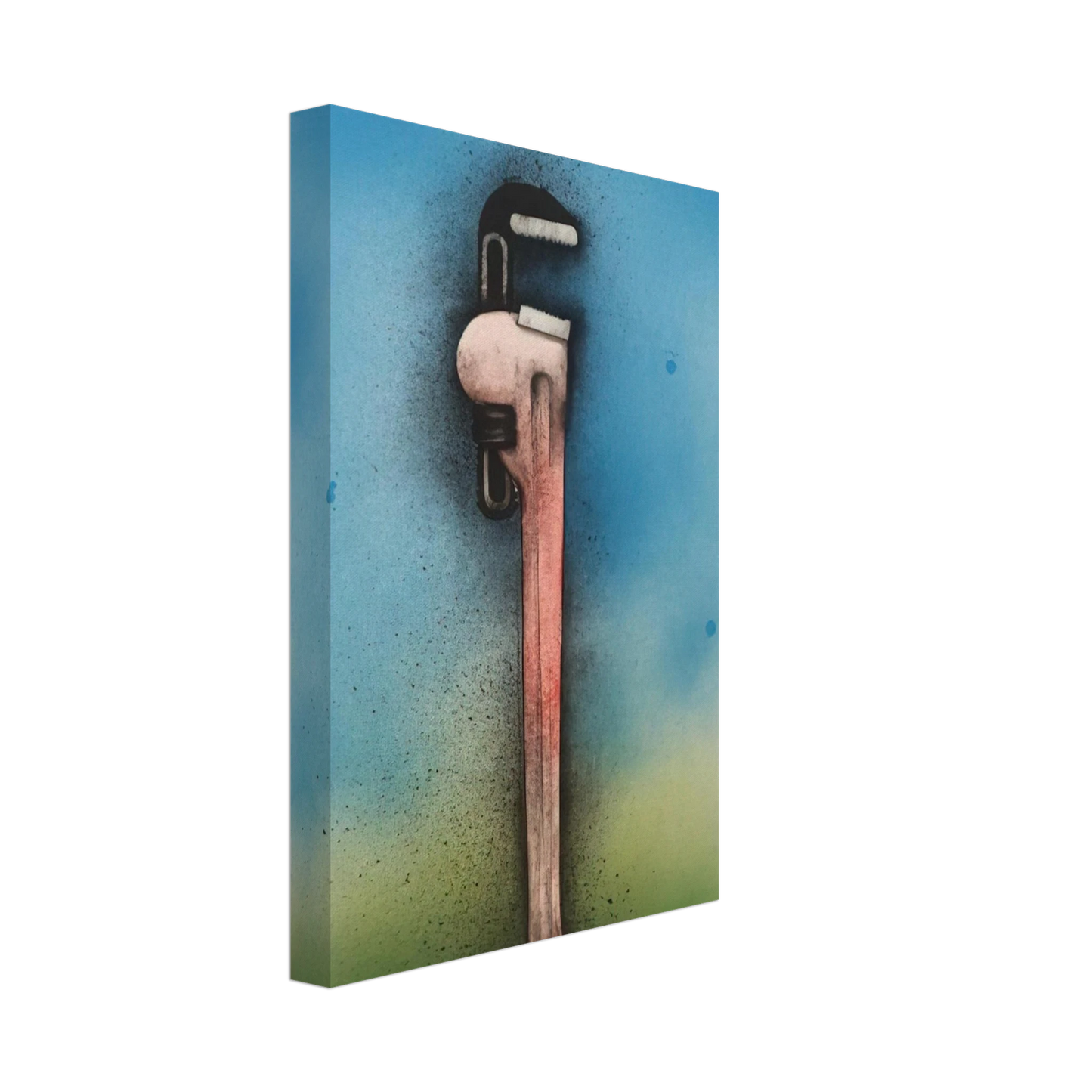 Jim Dine - BIG RED WRENCH IN A LANDSCAPE 1973 Canvas - 70x100 cm / 28x40 inches-canvas