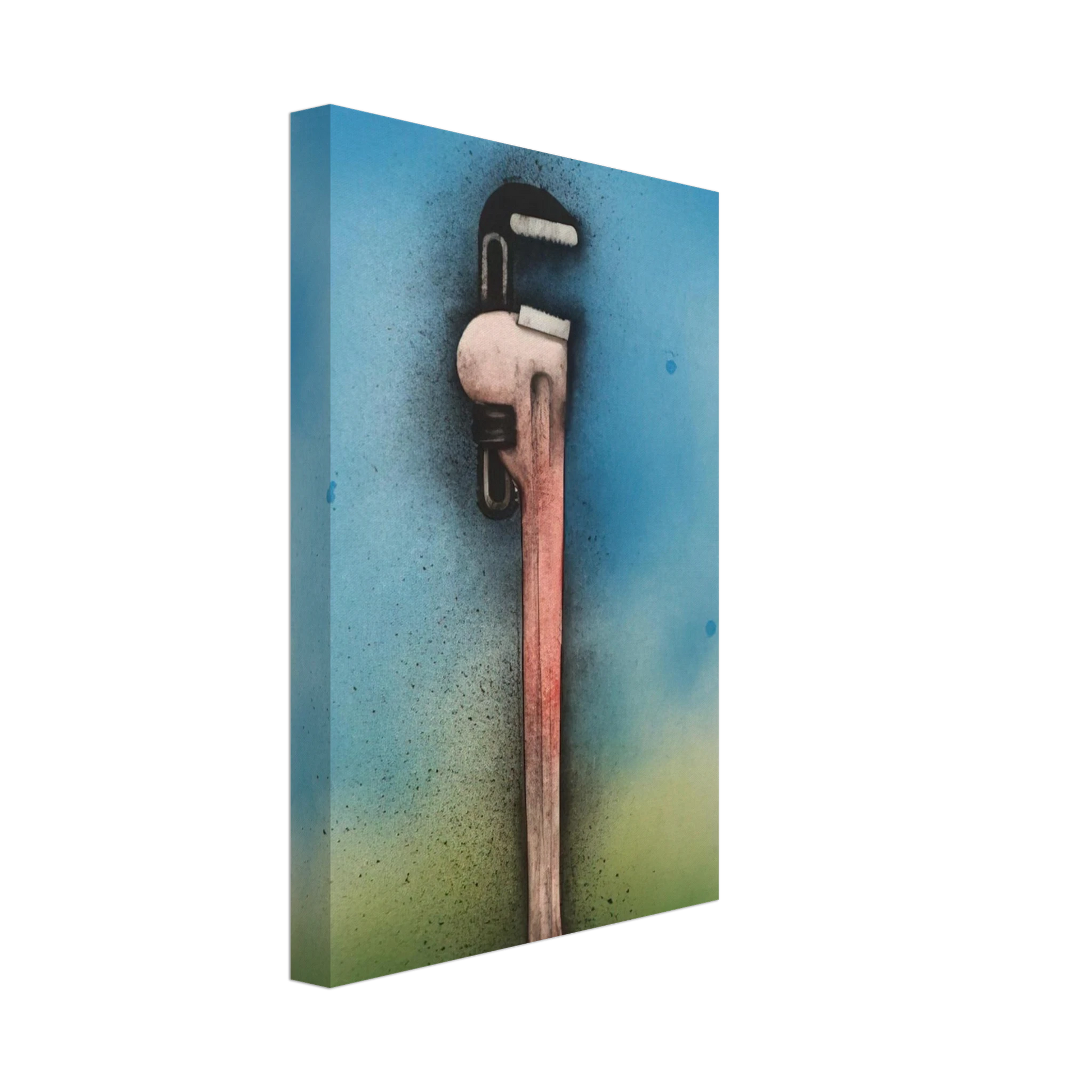 Jim Dine - BIG RED WRENCH IN A LANDSCAPE 1973 Canvas - 70x100 cm / 28x40 inches-canvas