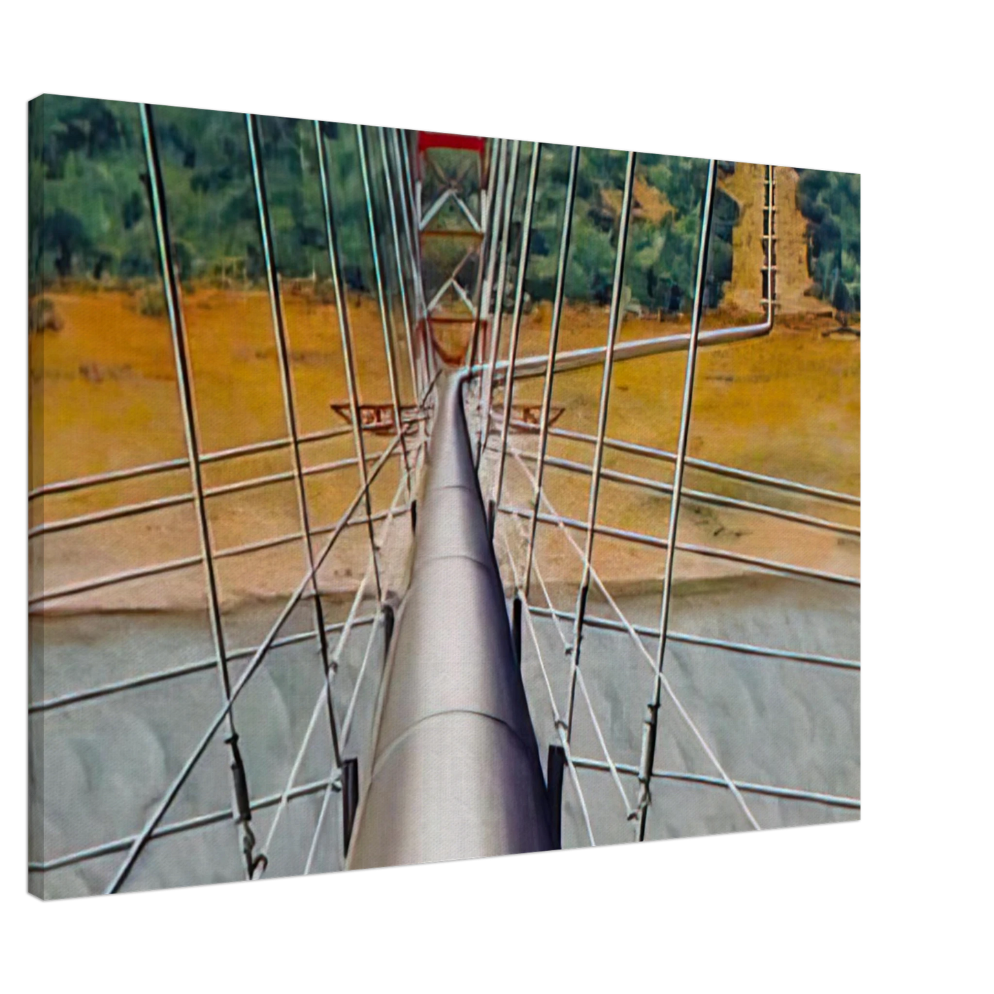 Clarence Holbrook Carter - Pipeline - 1955 Canvas - 20x30 cm / 8x12 inches-canvas