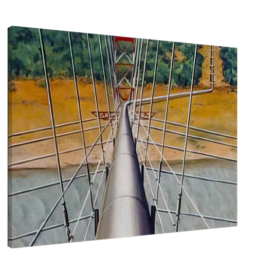 Clarence Holbrook Carter - Pipeline - 1955 Canvas - 20x30 cm / 8x12 inches-canvas