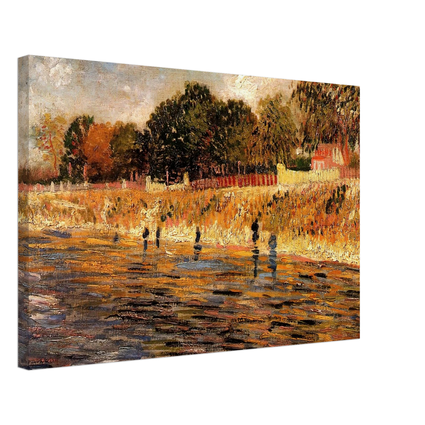 Vincent van Gogh - The Banks of the Seine Canvas - 40x60 cm / 16x24 inches-canvas
