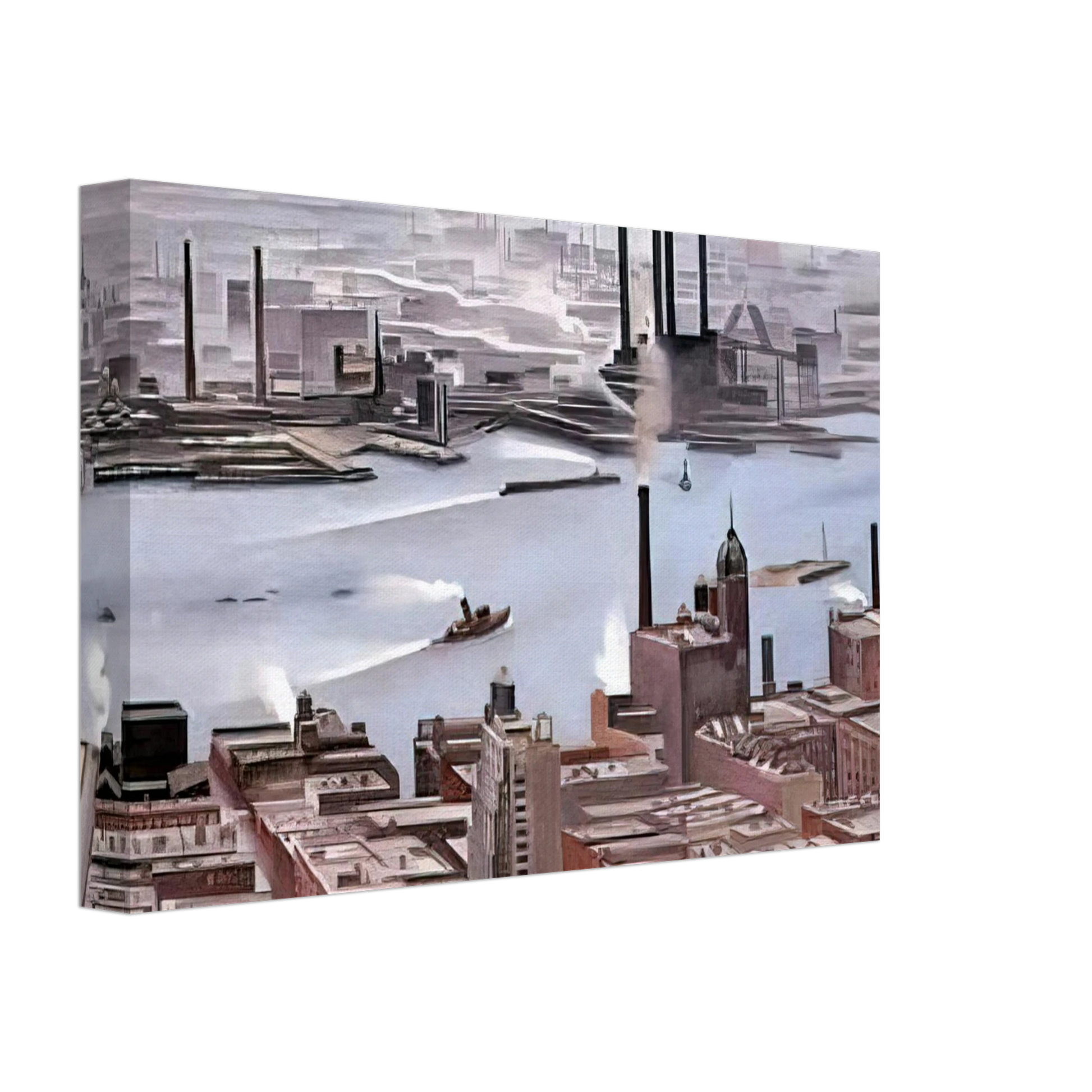 Georgia O'Keeffe - East River from the Thirtieth Story of the Shelton Hotel Canvas - 70x100 cm / 28x40 inches-canvas