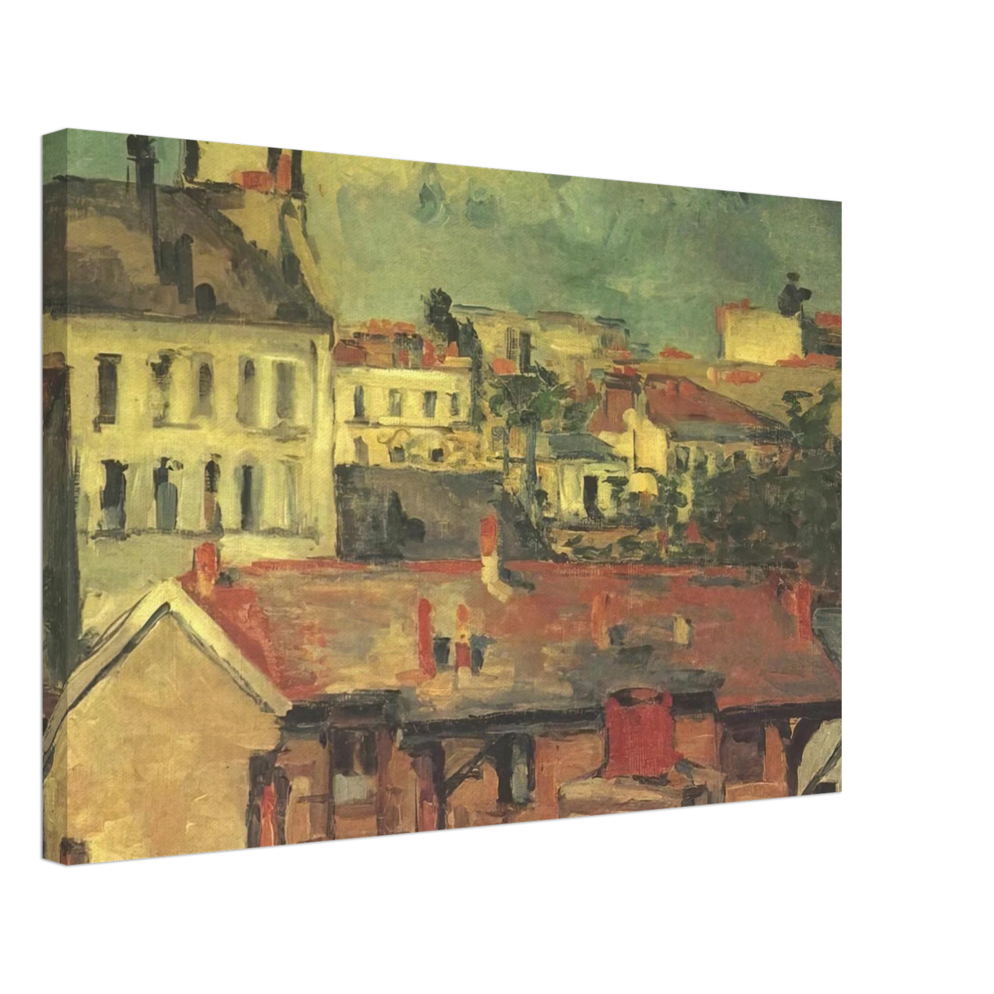 Paul Cezanne - The roofs Canvas - 40x60 cm / 16x24 inches-canvas