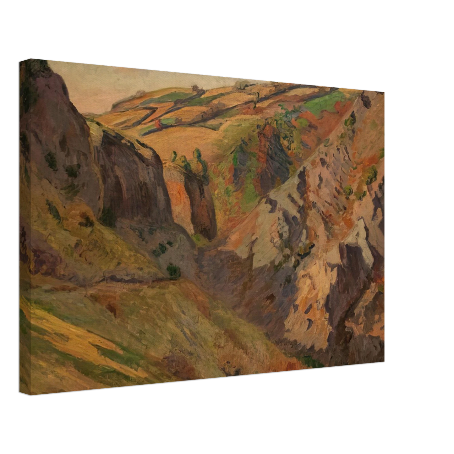 Armand Guillaumin - Caves Prunal near Pontgibaud Auvergne Canvas - 70x100 cm / 28x40 inches-canvas