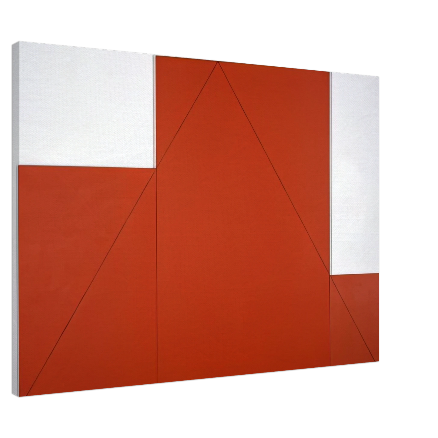 Robert Mangold - A TRIANGLE WITHIN THREE RECTANGLES 1977 Canvas - 20x30 cm / 8x12 inches-canvas
