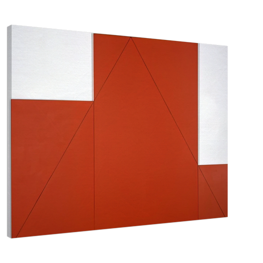Robert Mangold - A TRIANGLE WITHIN THREE RECTANGLES 1977 Canvas - 20x30 cm / 8x12 inches-canvas