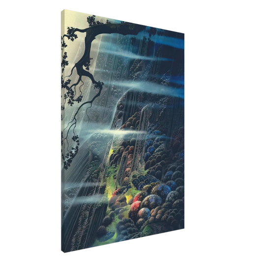 Eyvind Earle - Evening Magic Canvas - 20x30 cm / 8x12 inches-canvas