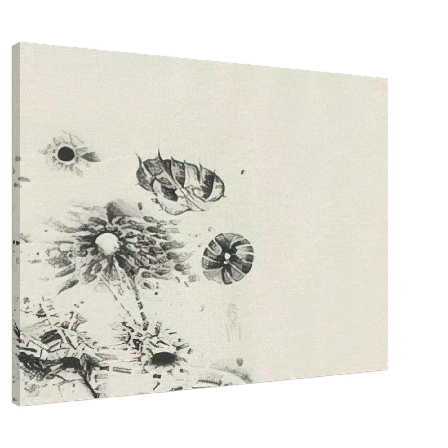 Lee Bontecou - FIRST STONE 1962 Canvas - 20x30 cm / 8x12 inches-canvas