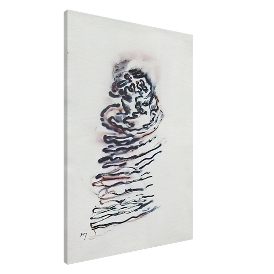 Henri Michaux - UNTITLED 1970 Canvas - 20x30 cm / 8x12 inches-canvas