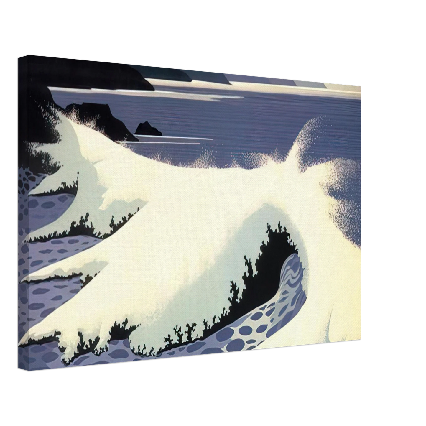 Eyvind Earle - The White Wave Canvas - 70x100 cm / 28x40 inches-canvas