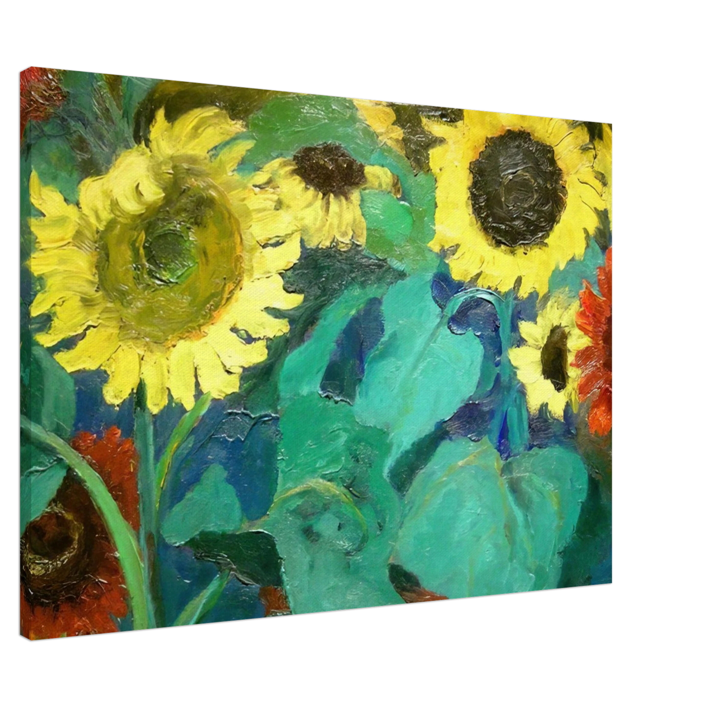Emil Nolde - Sunflowers Canvas - 20x30 cm / 8x12 inches-canvas