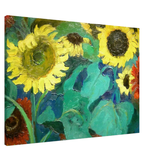 Emil Nolde - Sunflowers Canvas - 20x30 cm / 8x12 inches-canvas