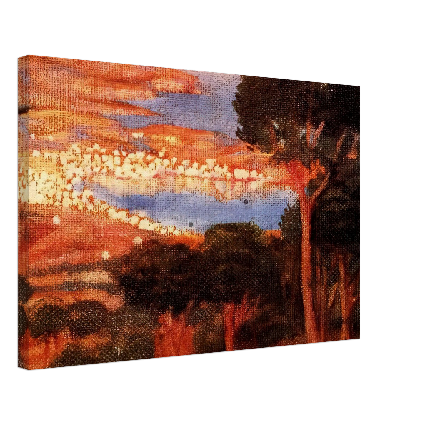 Salvador Dali - VIEW OF CADAQU%C3%A9S FROM MOUNT PANI Canvas - 70x100 cm / 28x40 inches-canvas