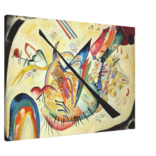 Wassily Kandinsky - WHITE OVAL 1919 Canvas - 20x30 cm / 8x12 inches-canvas