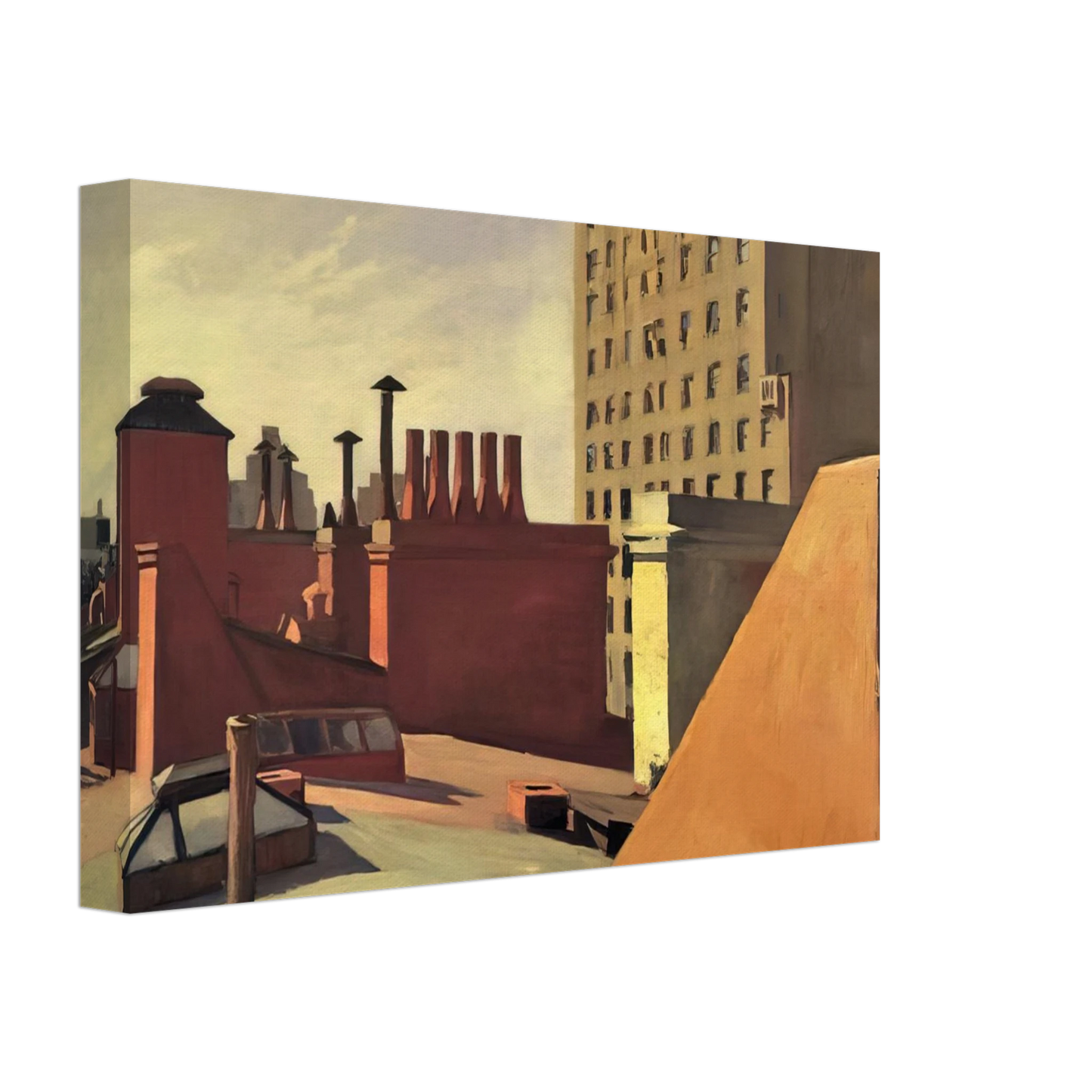 Edward Hopper - City Roofs Canvas - 70x100 cm / 28x40 inches-canvas