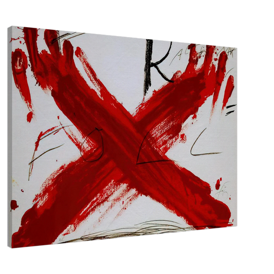 Antoni Tapies - FOLL 1973 Canvas - 20x30 cm / 8x12 inches-canvas