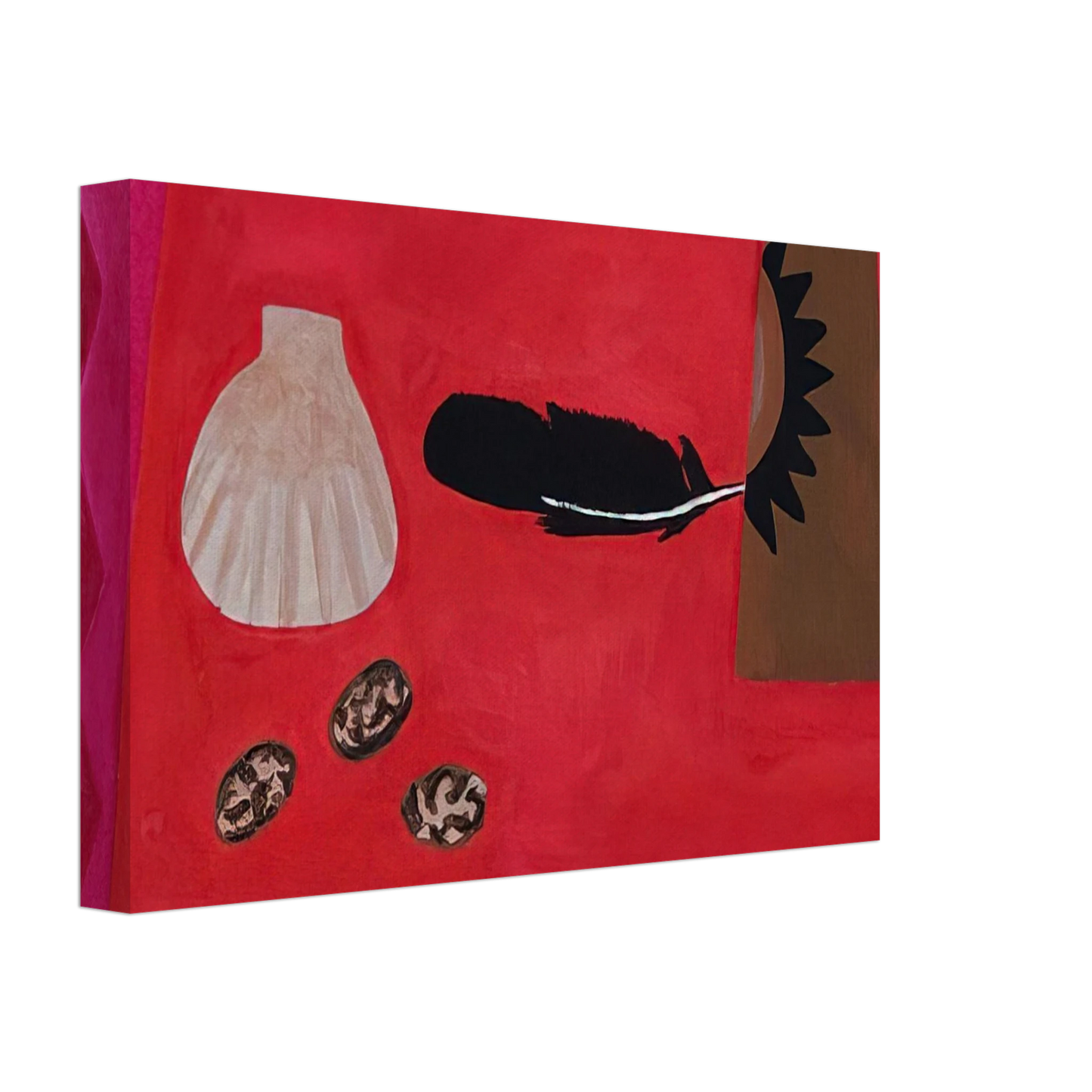 Mary Fedden - Red Table, Brown Jug - 2009 Canvas - 70x100 cm / 28x40 inches-canvas
