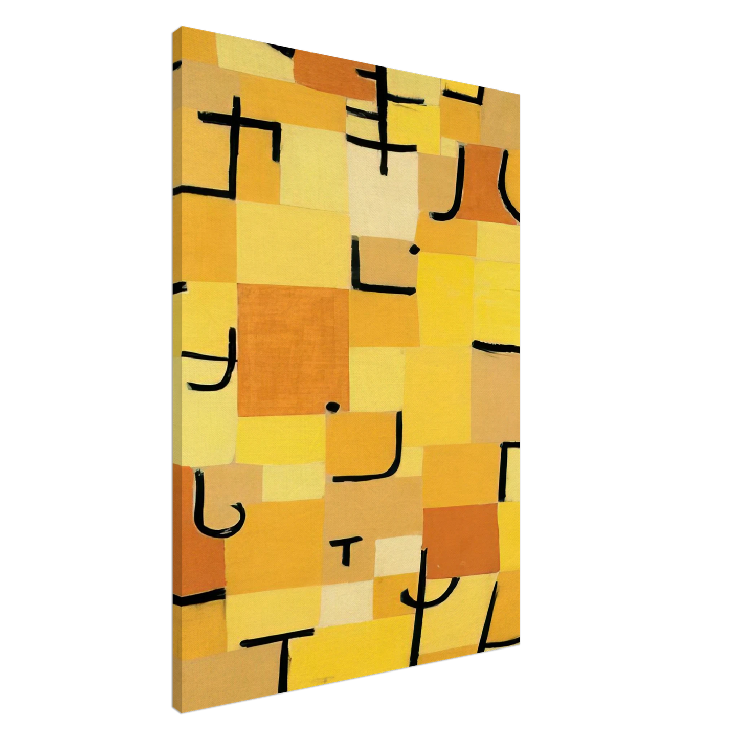 Paul Klee - CHARACTERS IN YELLOW 1937 Canvas - 20x30 cm / 8x12 inches-canvas