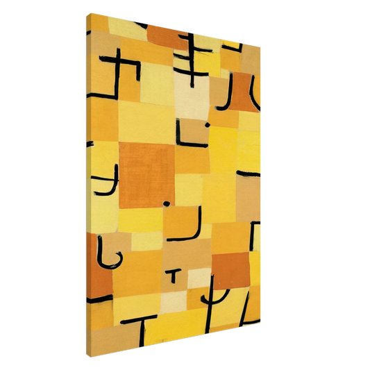 Paul Klee - CHARACTERS IN YELLOW 1937 Canvas - 20x30 cm / 8x12 inches-canvas