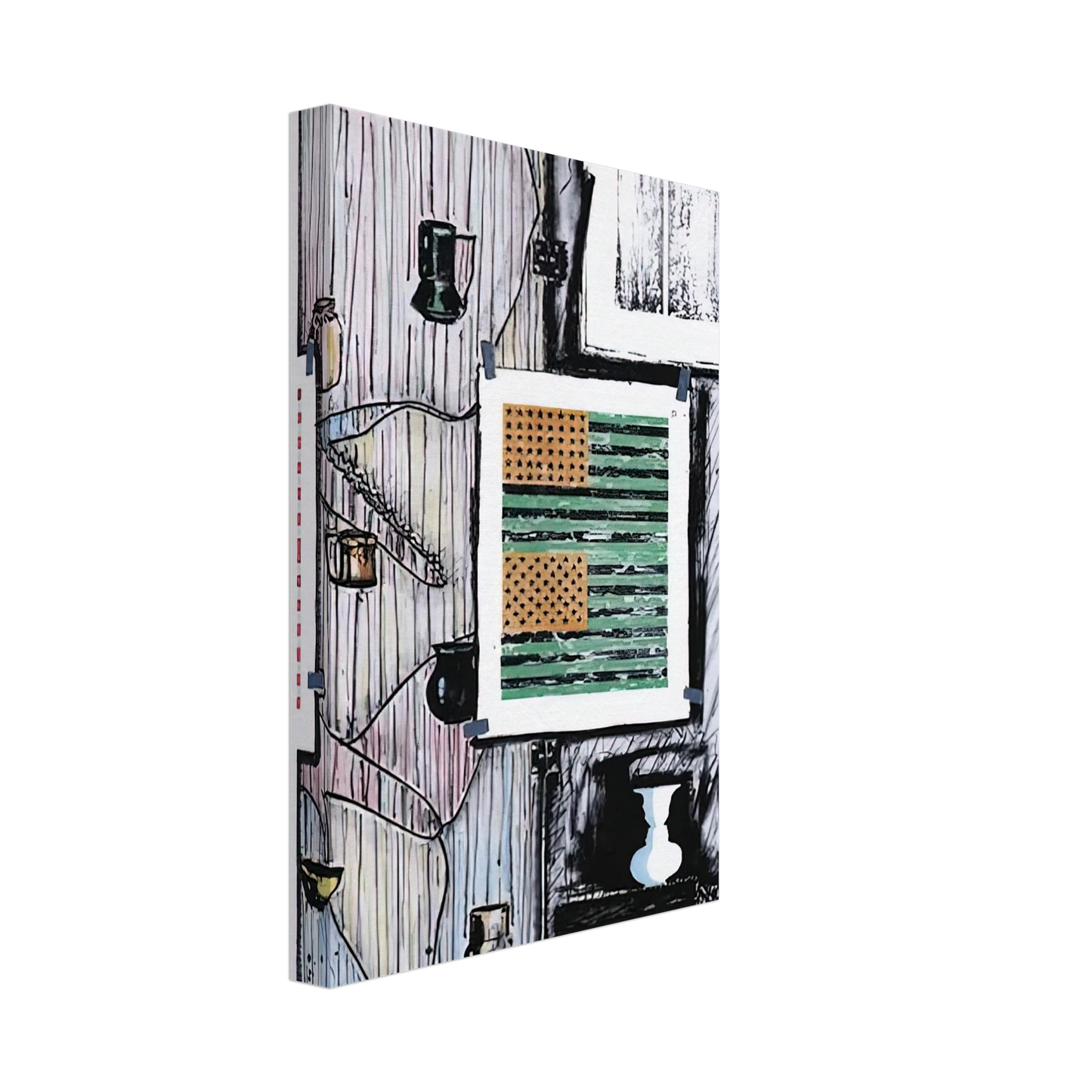 Jasper Johns - VENTRILOQUIST ULAE 235 Canvas - 40x60 cm / 16x24 inches-canvas