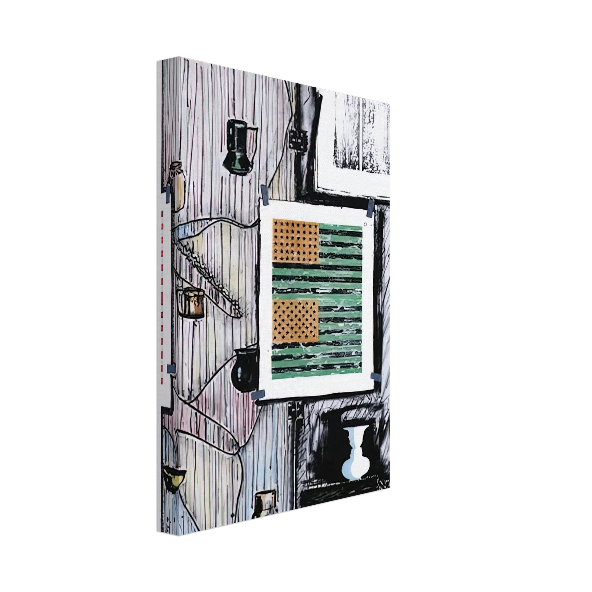 Jasper Johns - VENTRILOQUIST ULAE 235 Canvas - 40x60 cm / 16x24 inches-canvas