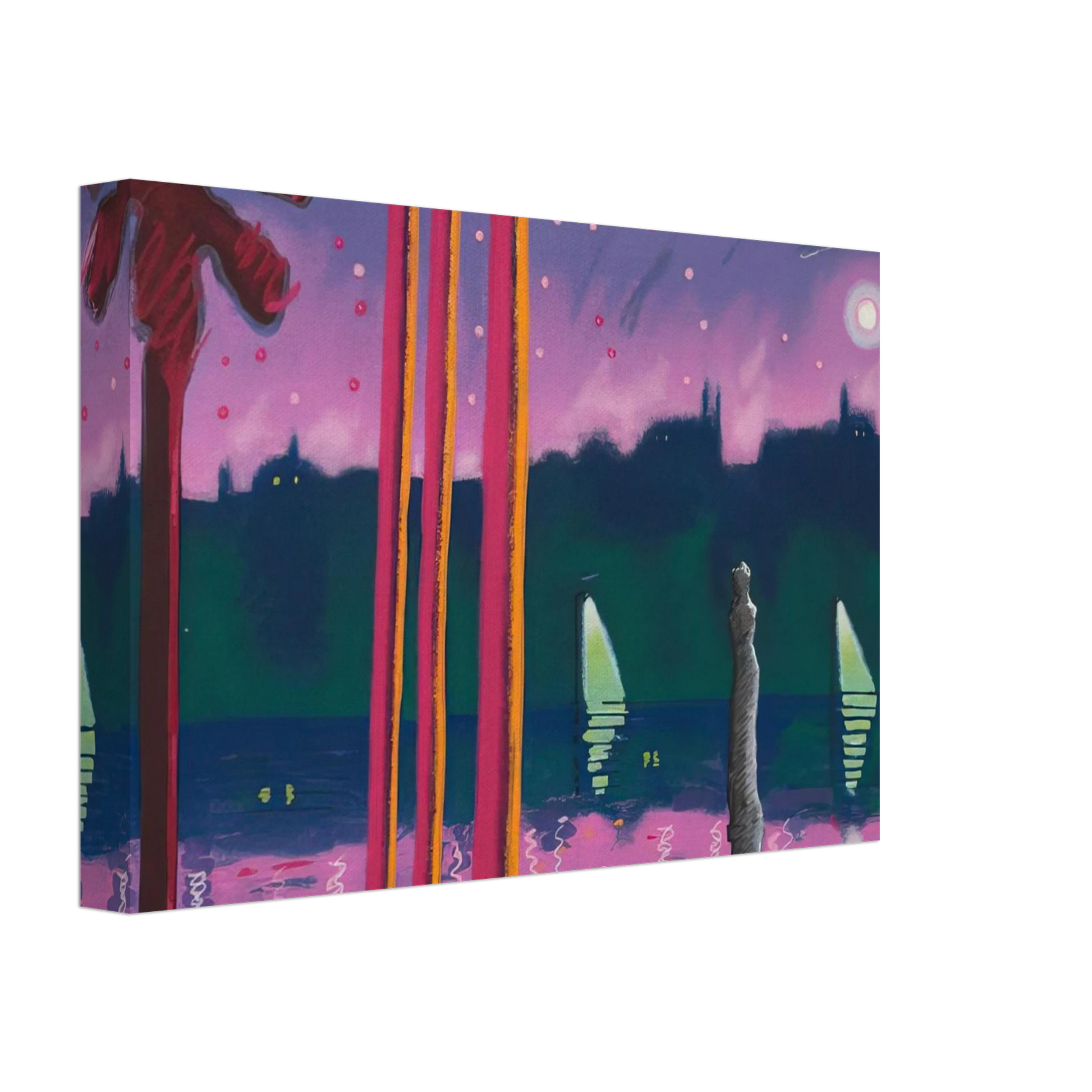 Carlos Almaraz - Suave Como La Noche - 1982 Canvas - 70x100 cm / 28x40 inches-canvas