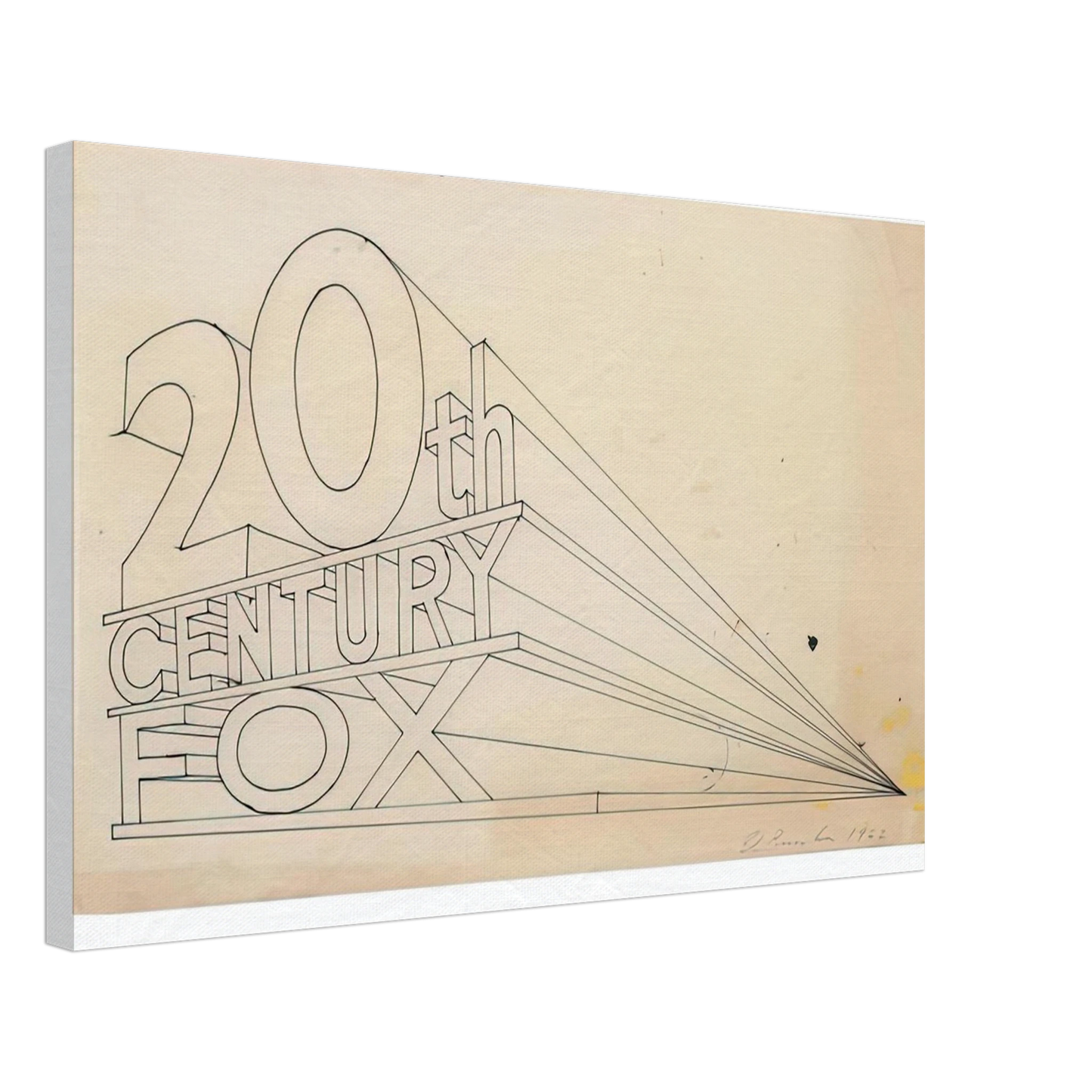 Edward Ruscha - TRADEMARK STUDY 4 1962 Canvas - 70x100 cm / 28x40 inches-canvas