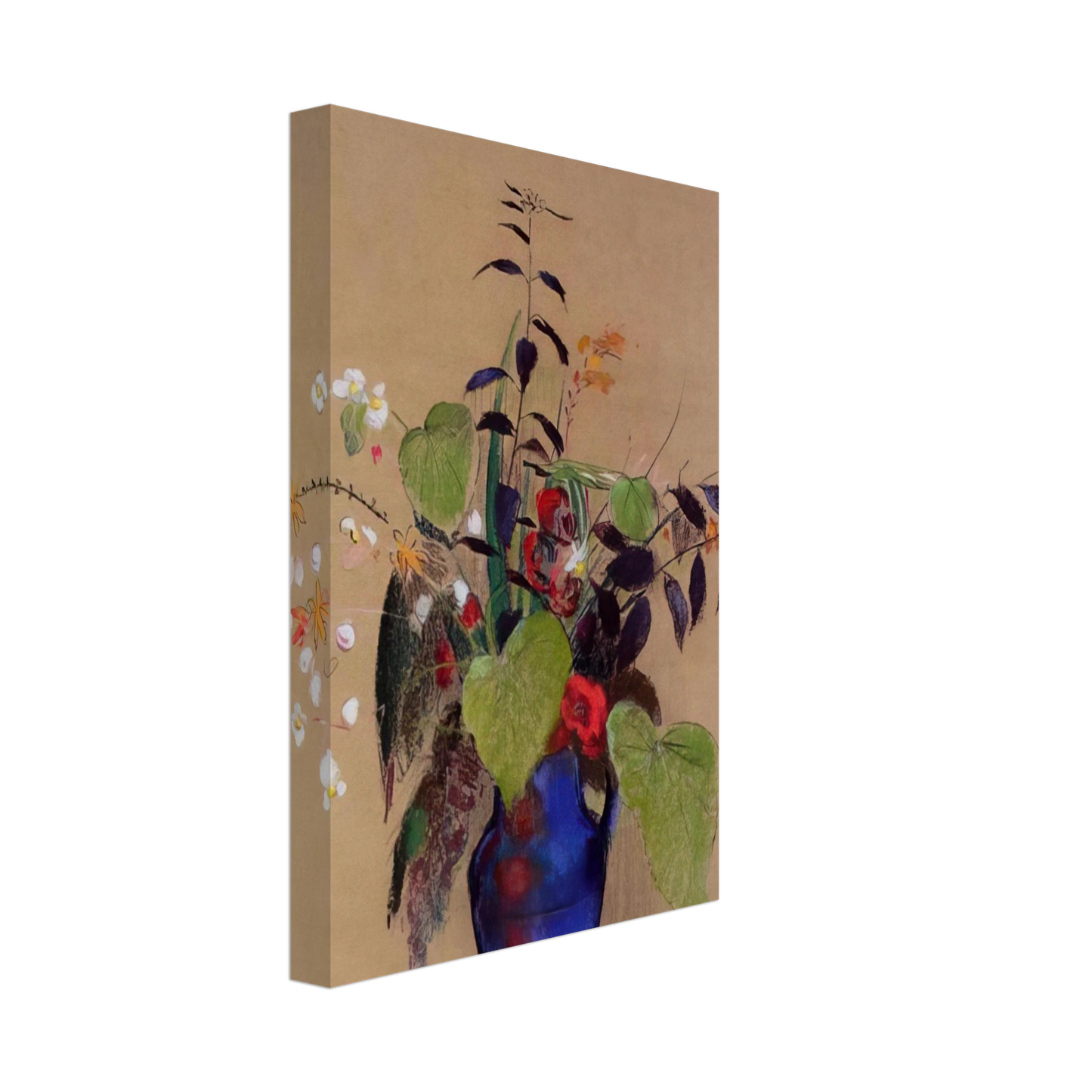 Odilon Redon - FLOWERS IN A BLUE JUG Canvas - 70x100 cm / 28x40 inches-canvas
