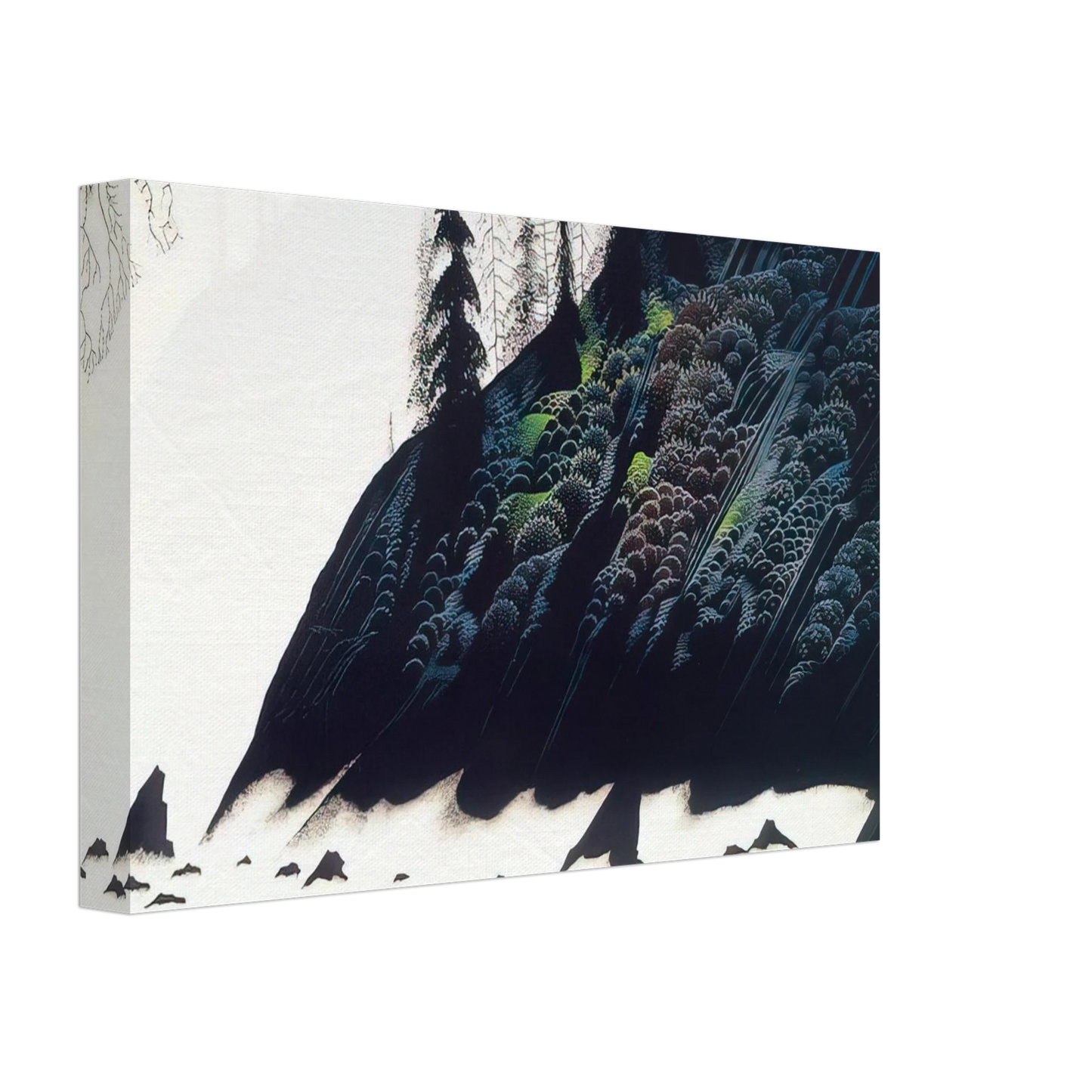 Eyvind Earle - Spruce Redwoods and Pine Canvas - 40x60 cm / 16x24 inches-canvas