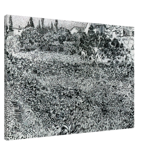 Vincent van Gogh - Garden with Flowers Canvas - 20x30 cm / 8x12 inches-canvas