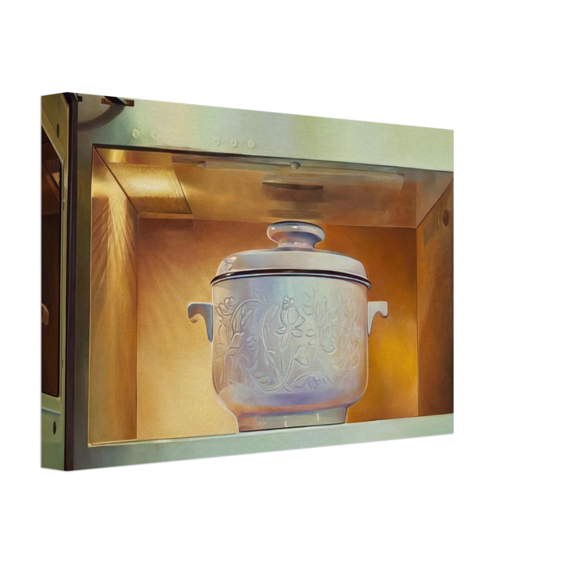 Mary Pratt - Romancing the Casserole - 1985 Canvas - 40x60 cm / 16x24 inches-canvas