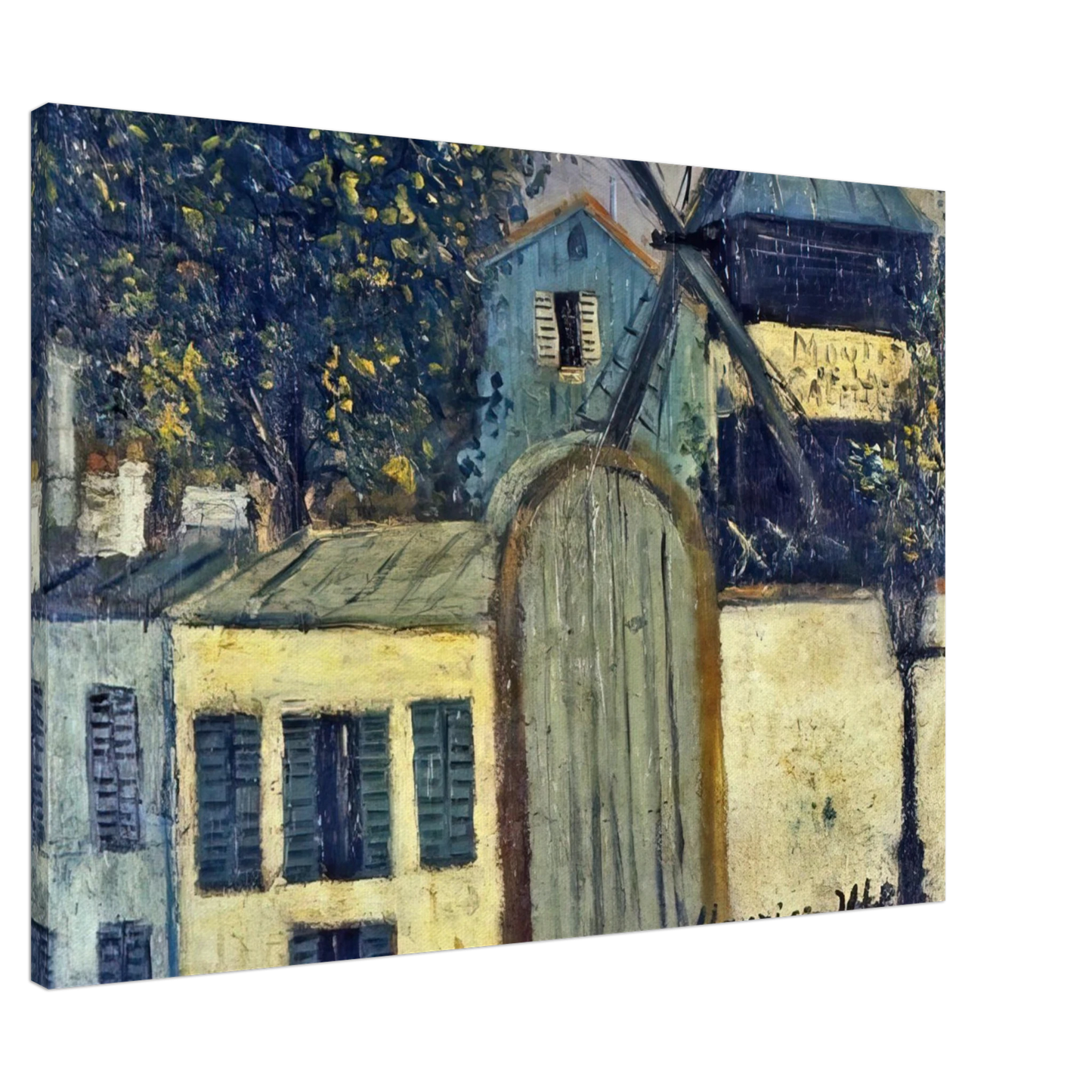 Maurice Utrillo - MOULIN DE LA GALETTE 1 Canvas - 20x30 cm / 8x12 inches-canvas
