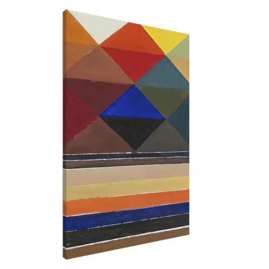 S. H. Raza - Prakriti - Purush I - Abstract Art Canvas - 20x30 cm / 8x12 inches-canvas