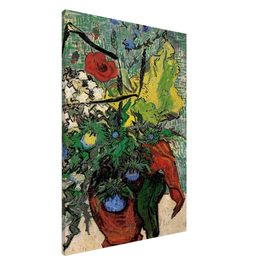 Vincent van Gogh - Wild Flowers and Thistles in a Vase Canvas - 20x30 cm / 8x12 inches-canvas