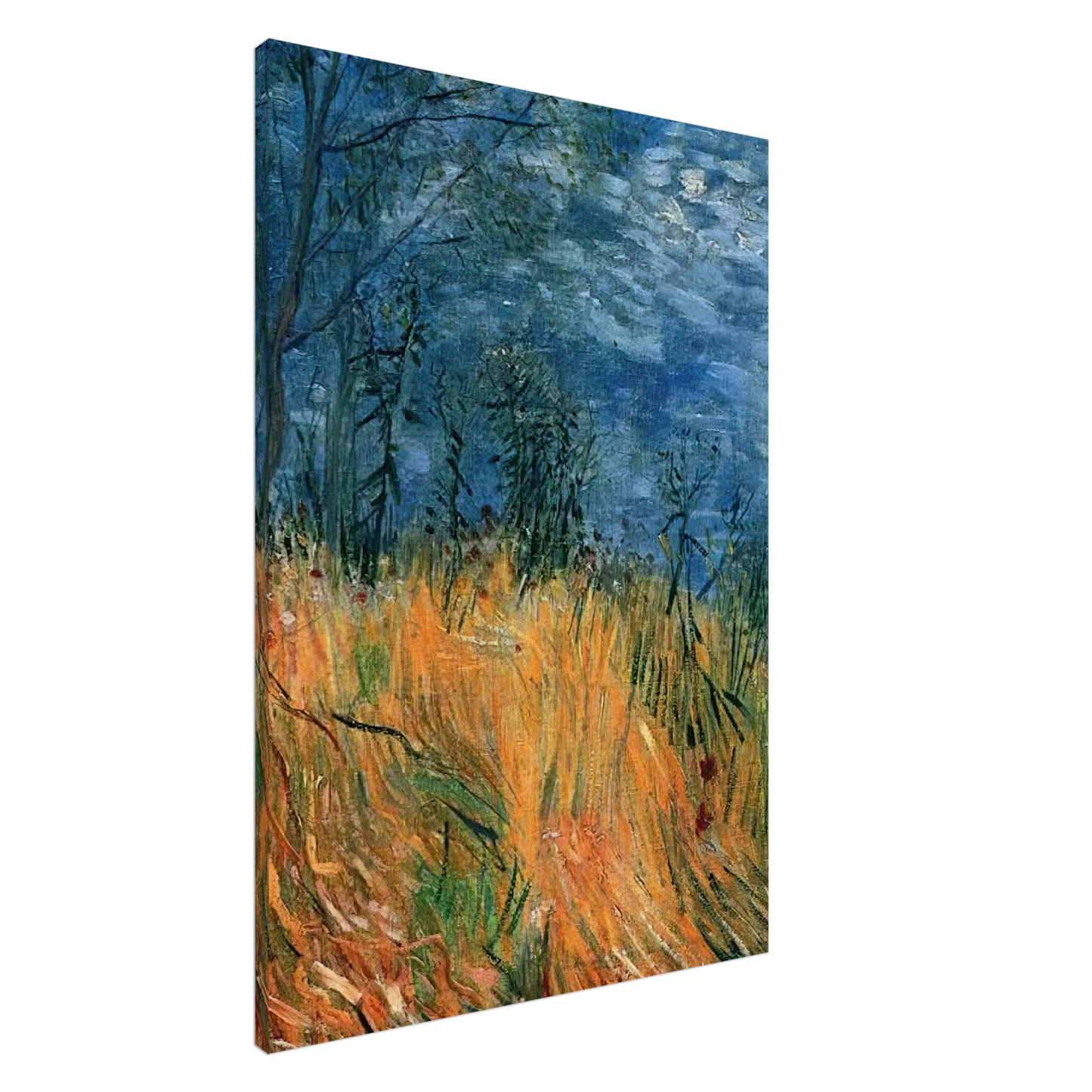 Vincent van Gogh - Edge of a Wheatfield with Poppies Canvas - 20x30 cm / 8x12 inches-canvas